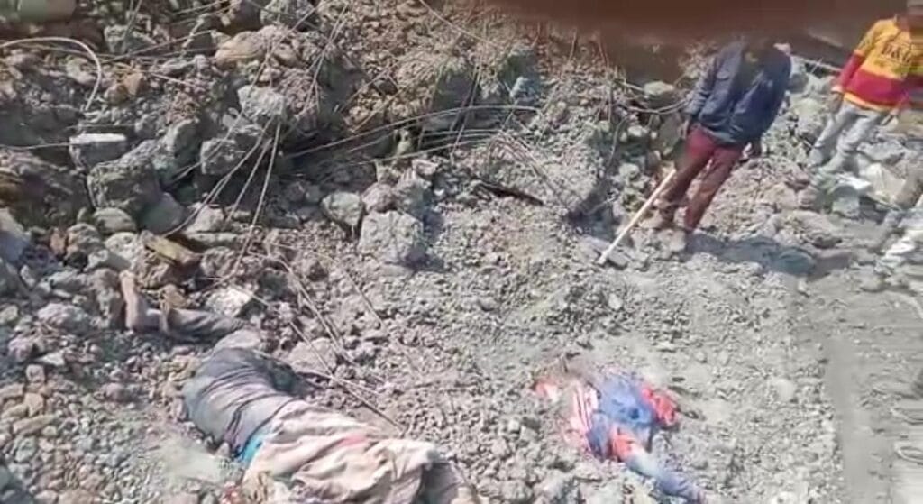 क्रेसर निर्माण के दौरान एक दिवारी गिरी दो की मौत