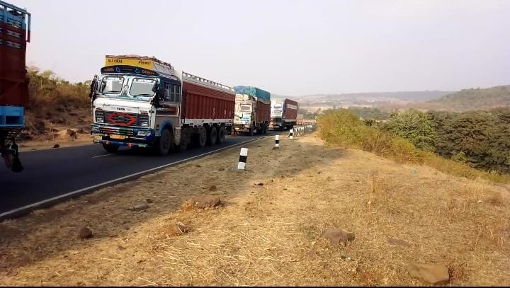 एमपी सीजी में चलने वाले भारी वाहनों का रोड परिवर्तन