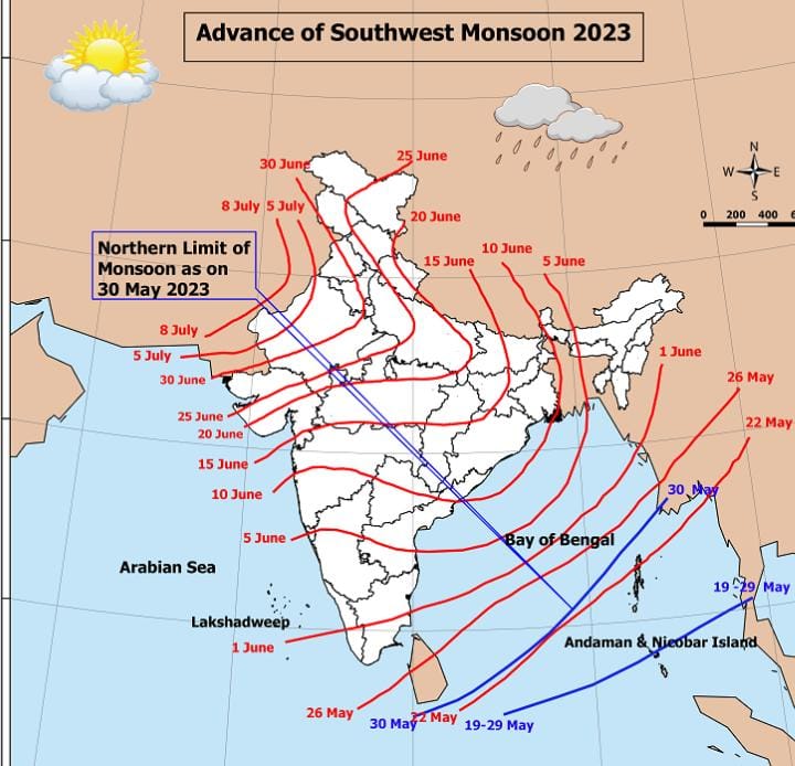 मानसून चार दिन देर से , गर्मी से नहीं राहत