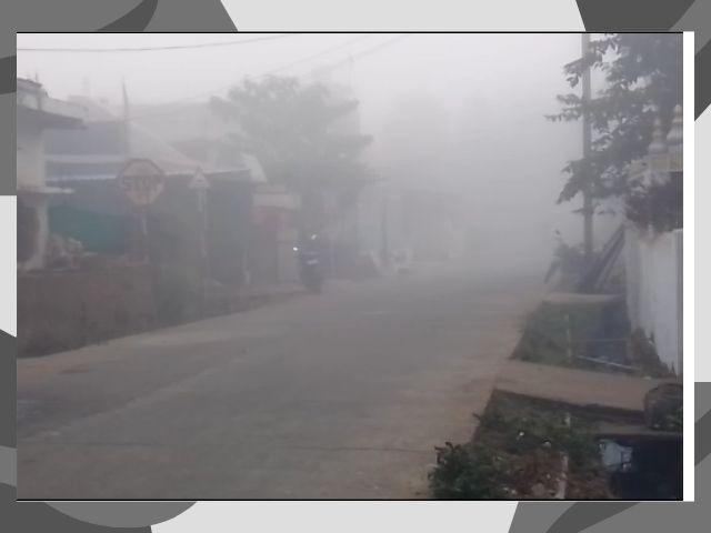 mandla तीन दिन से कोहरा और शीतलहर का प्रकोप