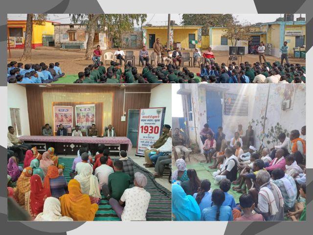 mandla news ग्रामीण क्षेत्रों में पुलिस चौपाल आयोजित