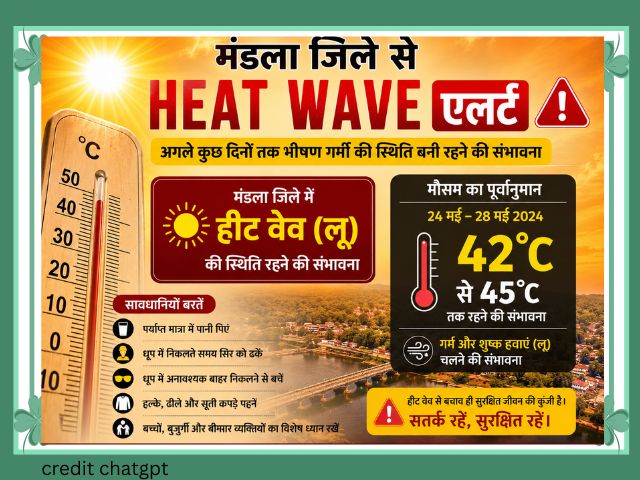 Mandla में भीषण गर्मी Heat Wave अलर्ट