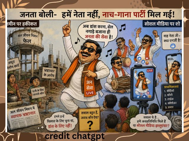 जनसेवा या सोशल मीडिया शो ? अब ढोल-नगाड़े और डांस से चलेगी राजनीति!