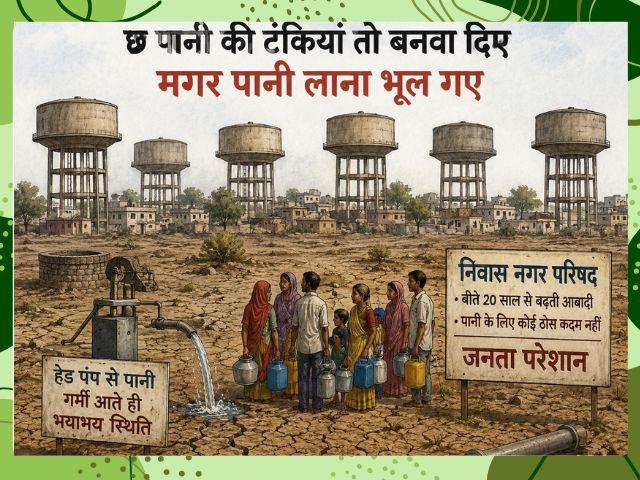 mandla निवास में प्यास पर राजनीति भारी
